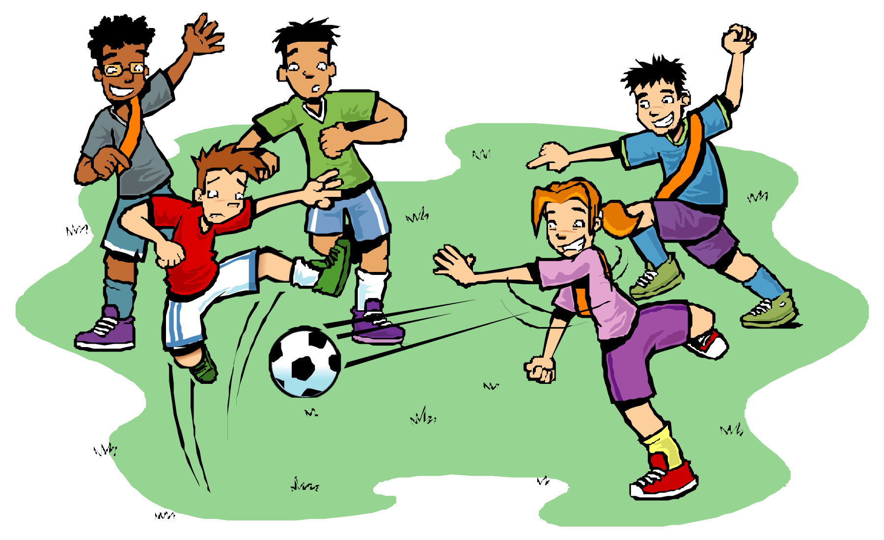 gambar kartun anak bermain bola – GambarGambar.co