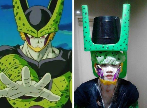 foto cosplay dragon ball karakter cell lucu