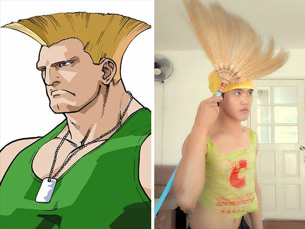 gambar cosplay stright fighter lucu kreatif