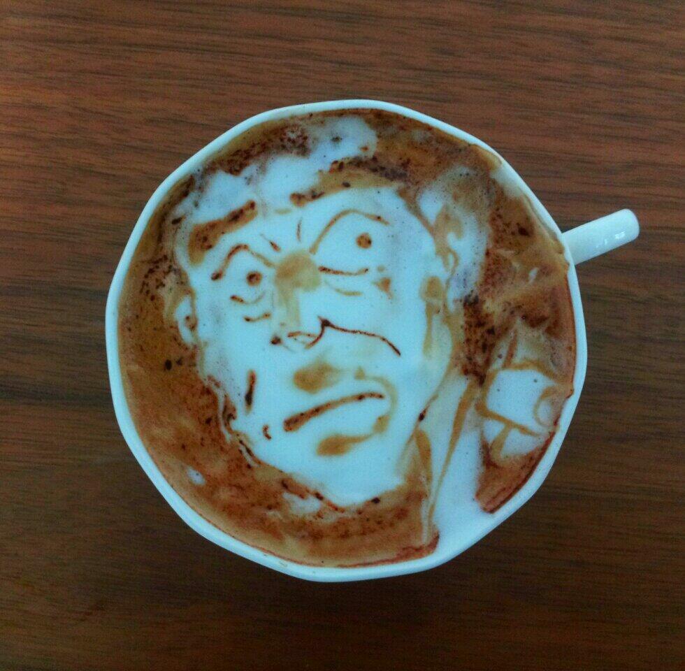 gambar lucu dan unik seni 3d latte