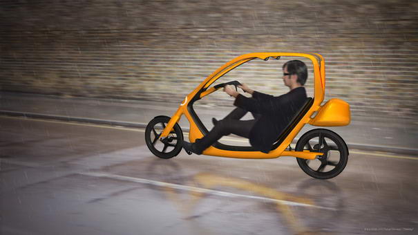 gambar sepeda dengan atap unik banget