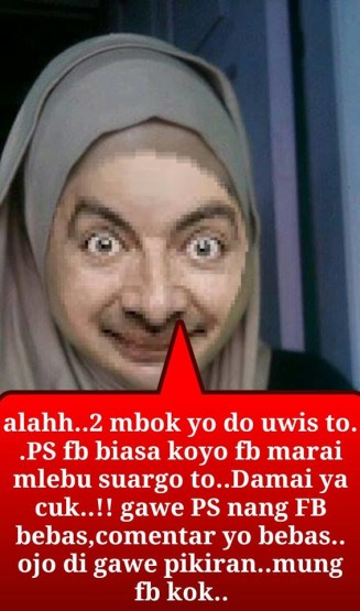 Gambar kata Lucu Bahasa Jawa Cocok untuk Komentar Facebook 
